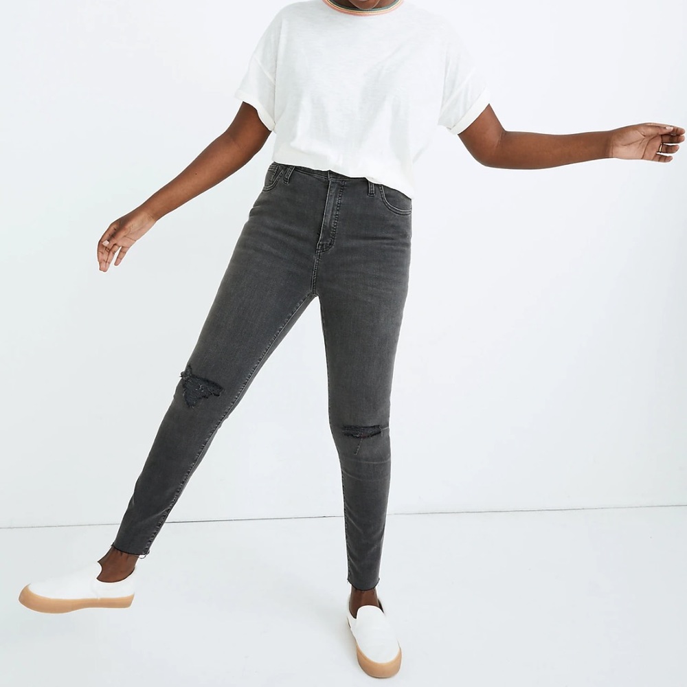 Madewell petite curvy high-rise jeans in Black Sea